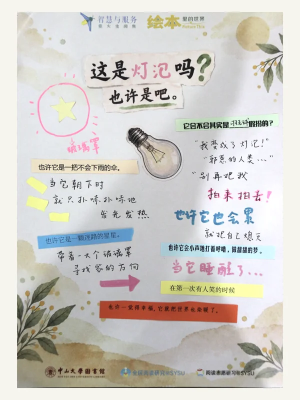 参与者作品:这是灯泡吗?灯泡、星星与手写文字的拼贴