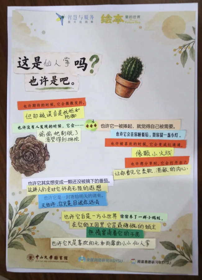 参与者作品：这是仙人掌吗？仙人掌、多肉贴图和手写文字组成的拼贴